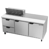 Beverage Air SPED72HC-08-2 Sandwich Top Refrigerated Counter Three-section 72"W