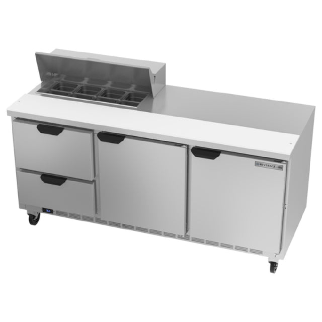 Beverage Air SPED72HC-08-2 Sandwich Top Refrigerated Counter Three-section 72"W