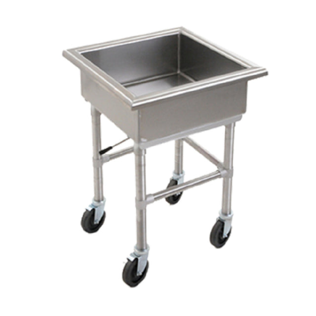 Eagle MSS2020-X Mobile Soak Sink 24"W X 24"D X 33"H 14/304 Stainless Steel Construction