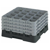 Cambro 16S900110 Camrack® Glass Rack With (4) Soft Gray Extenders Full Size