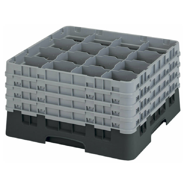 Cambro 16S900110 Camrack® Glass Rack With (4) Soft Gray Extenders Full Size
