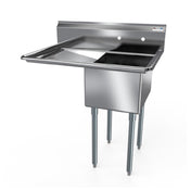 NBR Equipment 1SG-182414L24 Economy Sink One-compartment 44-1/2"W X 29-1/2"D X 43-3/4"H Overall Size