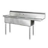 Blue Air BS3-18-12/R - Sink, 3-compartments, 18" Right Drainboard