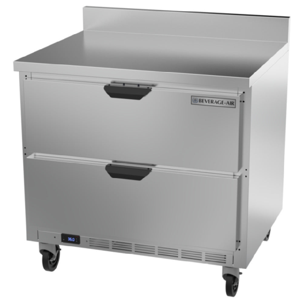 Beverage Air WTRD36AHC-2-FIP Worktop Refrigerator One-section 35-5/8"Working Height