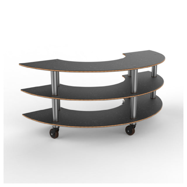 Steelite MGCMSX01MSXH - Modular Creative Curved Unit Marble Brushed Stainless Steel