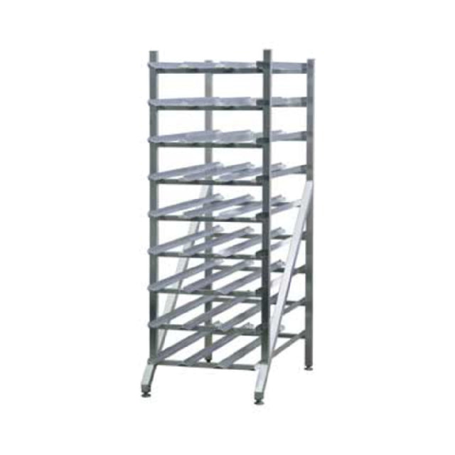 New Age Industrial 1256 Can Storage Rack Stationary Design With Adjustable Feet Sloped Glides For Automatic Can Retrieval