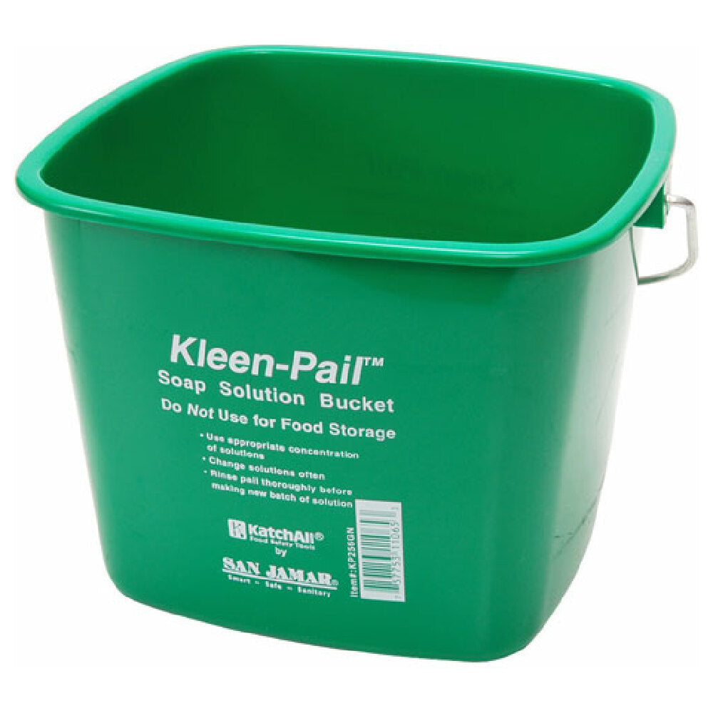 San Jamar SJKP256GN Pail Green 8qt