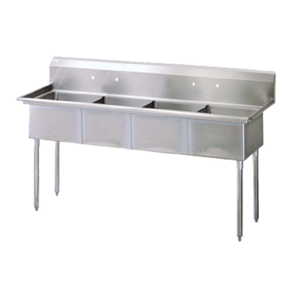 Turbo Air TSA-4-N Sink 4-compartment 18" Front-to-back X 18" Wide Sink Compartments