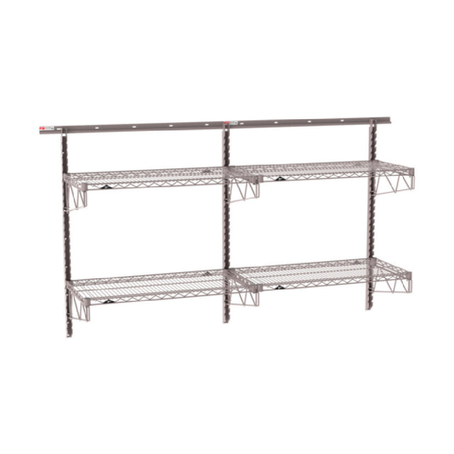 Metro SW-1872K4-45-2TIER - SmartWall Wall Shelving Kit, Double-wide, Two-tier
