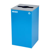 Alpine Industries ALP4450-KIT-BLU-M-MIX Recycling Bin 29 Gallon Steel