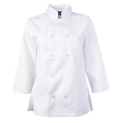 KNG 1871L Kng Lg Ladies Chef Coat White 3/4 Sleeve
