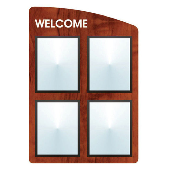 Hubert 66702 - Menu Board, 4-pocket, Wall-mount