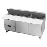 Beverage Air SPED72HC-18C-2 Sandwich Top Refrigerated Counter Three-section 72"W