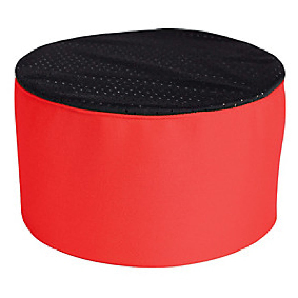 KNG 1880RDBK Kng Chef Hat Skull Cap Mesh Red