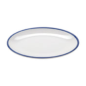 GET Enterprises OP-960-W/CB Settlement Bistro™ Enamelware Dinner Plate 9" X 6-1/4" Oval
