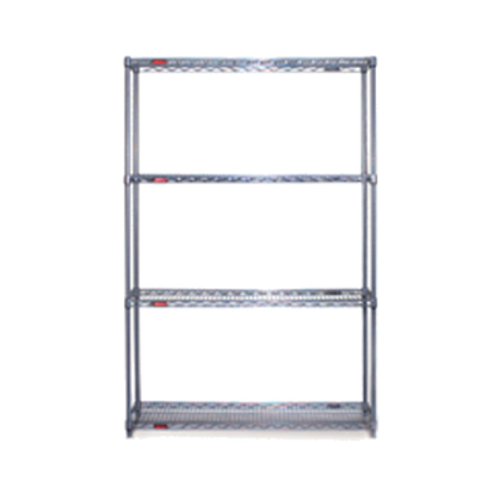 Eagle S4-63-2472V Starter Shelving Unit 4-tier 72"W X 24"D X 63"H
