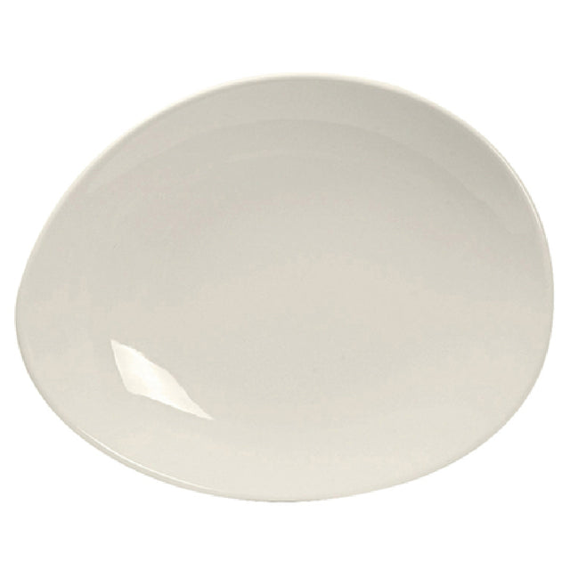 Tuxton AMU-650 Ellipse Plate 8-1/2" L X 6-7/8" W X 1-3/8"H Rolled Edge