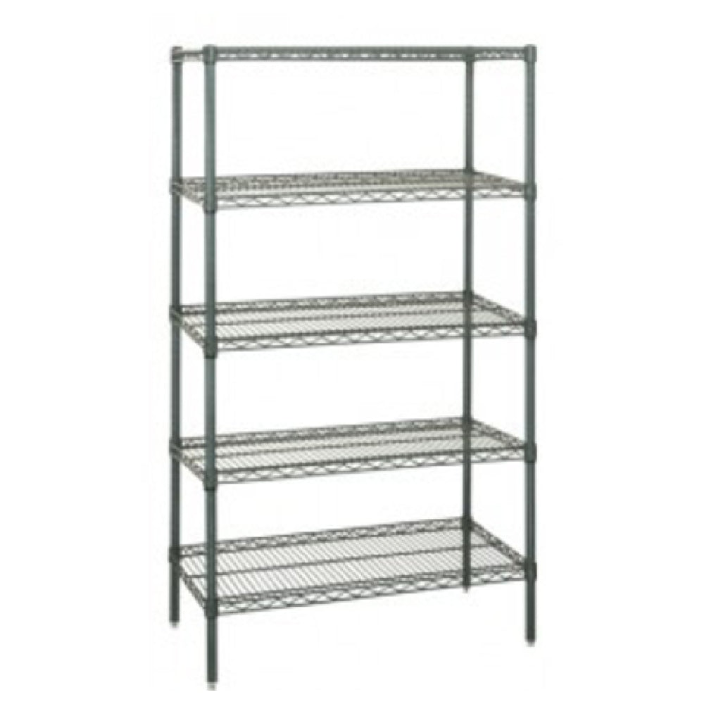 Quantum WR86-2148P-5 Wire Shelving Starter Kit 48"W X 21"D X 86"H 600 800 Lb. Capacity