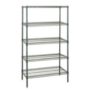 Quantum WR86-2148P-5 Wire Shelving Starter Kit 48"W X 21"D X 86"H 600 800 Lb. Capacity