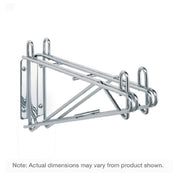 Metro 2WD21S Super Erecta® Direct Wall Mount Double For 21"D Shelf (1) Shelf Support & Mounting Plate (2) Shelf Collar Caps