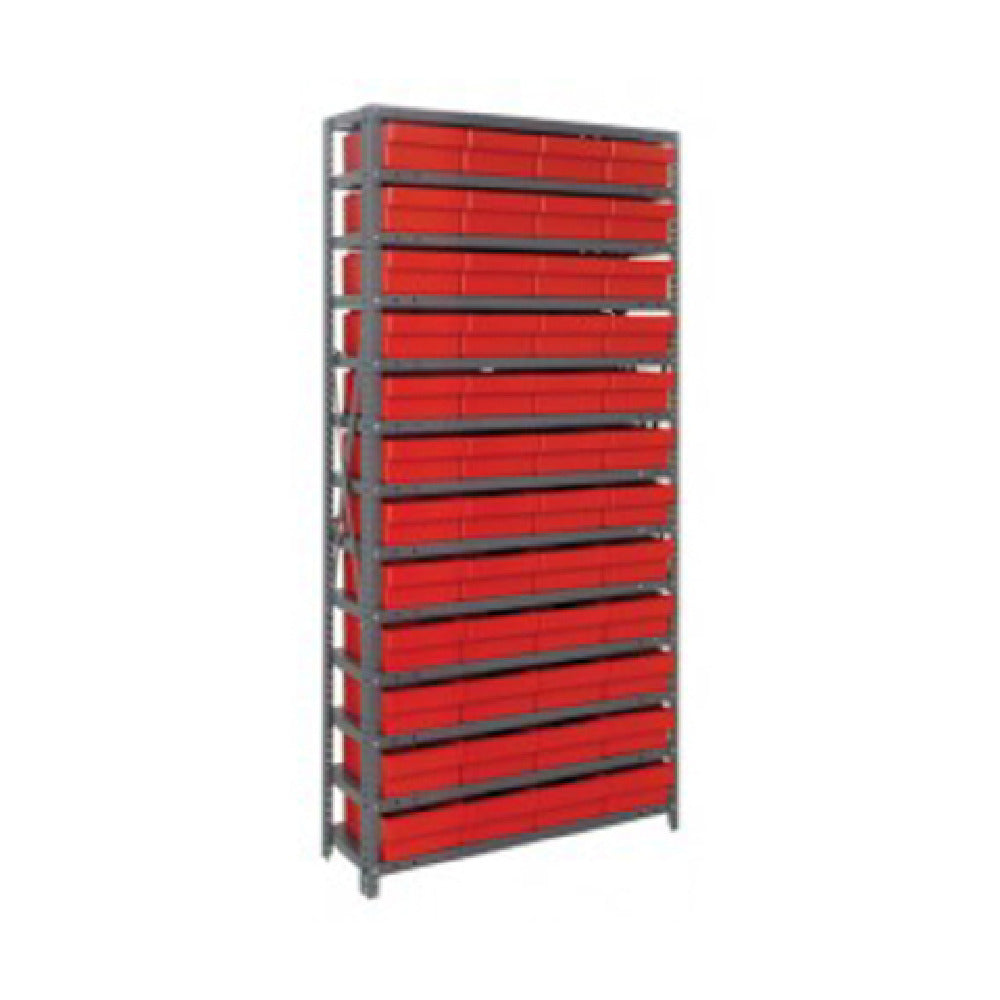 Quantum 1875-606_BLUE - Shelving Unit, 18"D X 36"L X 75"H, Heavy Duty