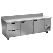 Beverage Air WTRD93AHC-2 Worktop Refrigerator Three-section 35-1/2" Working Height