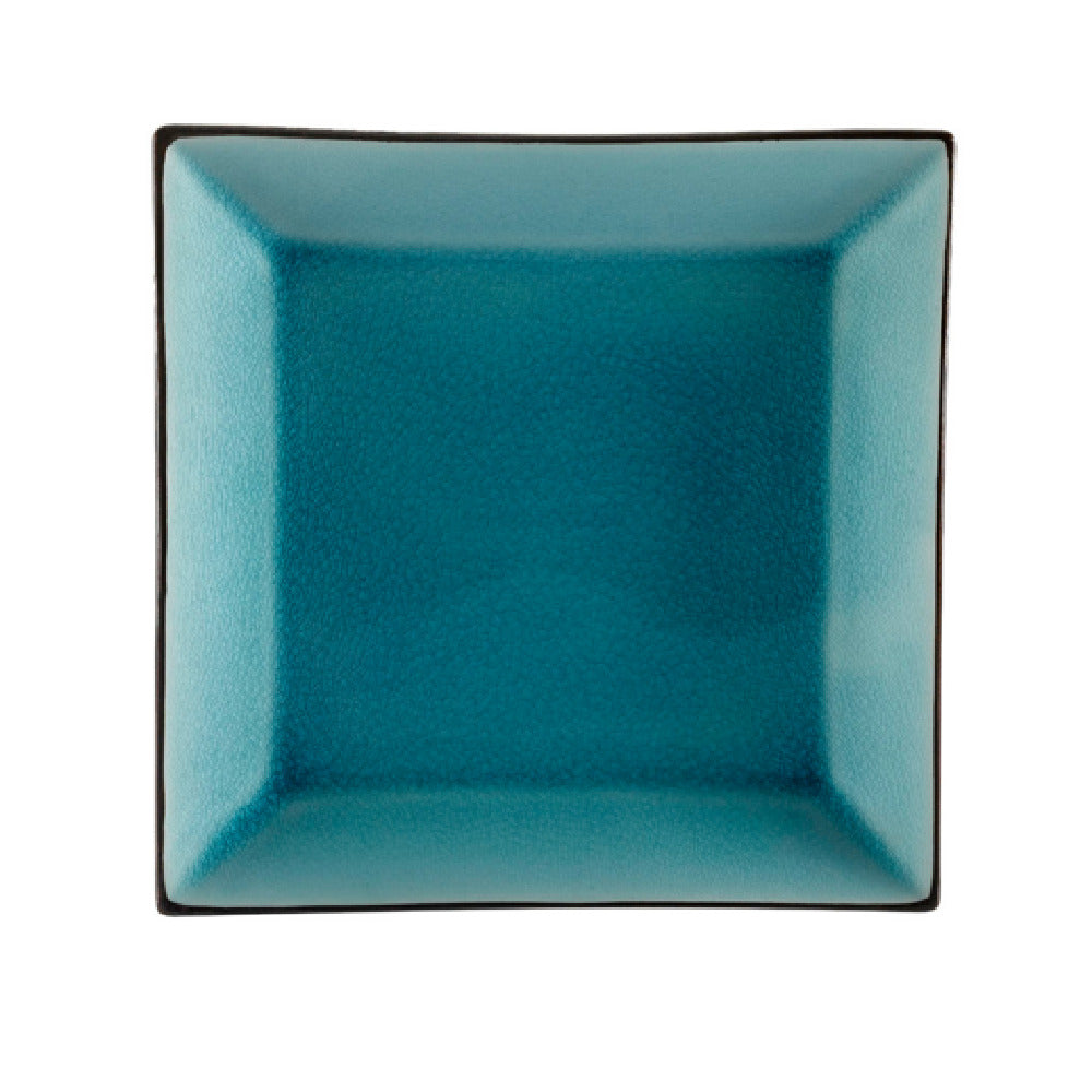 CAC China 666-5-BLU Japanese Style Plate 5"L X 5"W X 1"H Square