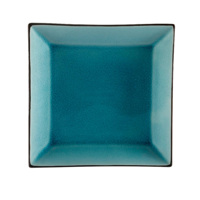 CAC China 666-5-BLU Japanese Style Plate 5"L X 5"W X 1"H Square