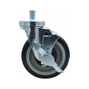 BK Resources 5SBR-5ST-PLY-TLB Polyurethane Wheel 5" Diameter 5/8"-13 X 1" Threaded Stem