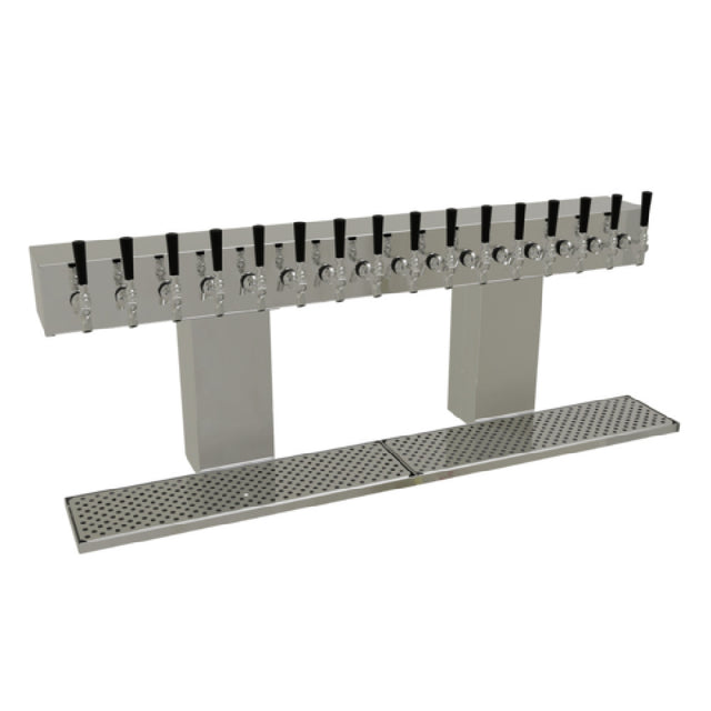 Glastender BRT-16-MF Bridge Draft Dispensing Tower Countertop (16) Stainless Steel Faucets (handles Not Included)
