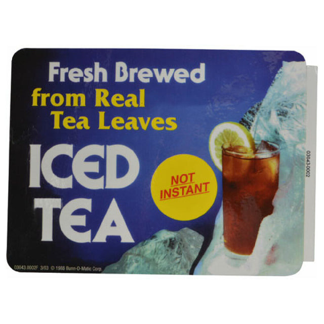 Bunn BU3043-0002 Decal Iced Tea (fresh Brewed)