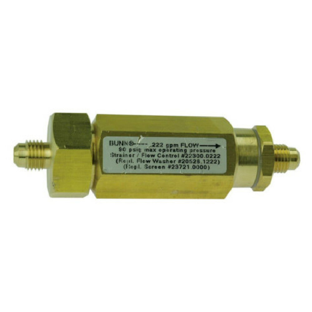 Bunn BU22300-0222 Strainer/flow Cont Ay 222gpm