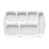 GET Enterprises TR-151-BY School & Cafeteria Tray 15-1/2" X 9-7/8" 6 Compartments