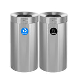 Alpine Industries ALP475-27-R-T Recycling Can With Trash Receptacle 27 Gallon (102 Liter)