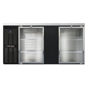 Continental Refrigerator BB69SNGD Refrigerated Back Bar Cooler Shallow Depth 69"W