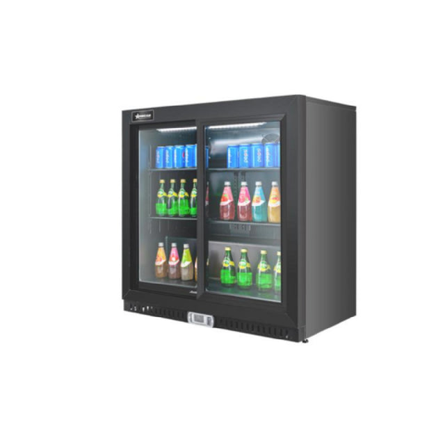 Omcan USA 48791 - (BB-CN-238S) Refrigerated Back Bar Beverage Cooler, Reach-in, Two-section