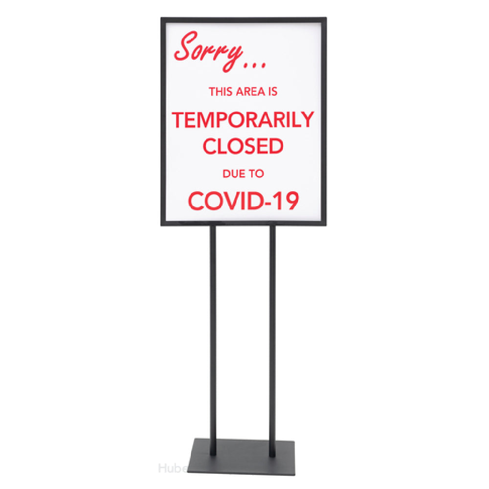 Hubert 41299 - Sign, "this Area Is Temporarily Closed Due To Covid-19", 22"W X 1/16" X 28"H