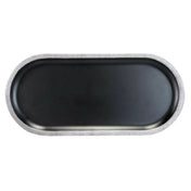 Elite Global Solutions B252102-SLVB Plate 10-1/4"L X 4-3/4"W X 3/4"H Oval