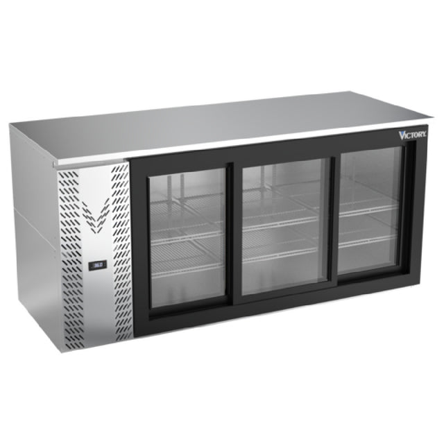 Victory VBB72HC-F-GS-S - Back Bar Refrigerator, Food Rated, Three-section