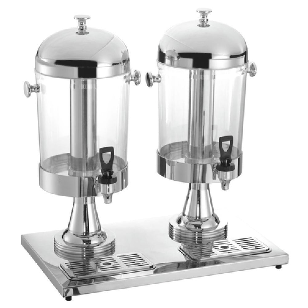 Hubert 21321 - Double Beverage Dispenser, (2) 2.1 Gallon Round Tanks, 23" X 14.17" X 23.2"H