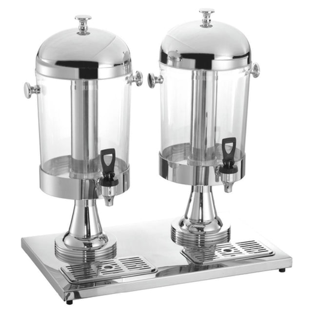 Hubert 21321 - Double Beverage Dispenser, (2) 2.1 Gallon Round Tanks, 23" X 14.17" X 23.2"H