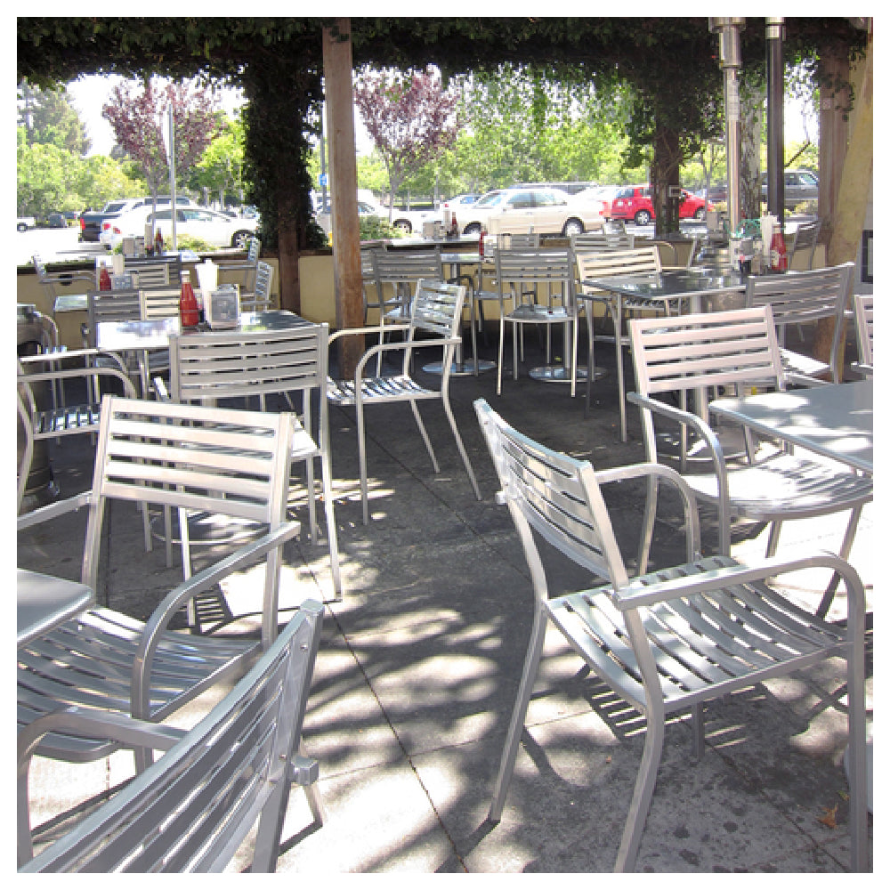 Emuamericas, Llc E268-22 - Segno Stacking Armchair, Outdoor/indoor, Steel Slat Pattern Back And Seat