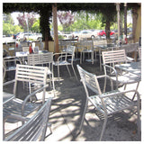 Emuamericas, Llc E268-22 - Segno Stacking Armchair, Outdoor/indoor, Steel Slat Pattern Back And Seat