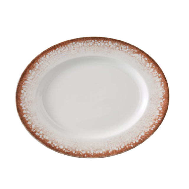 Yanco PR-213 Porto Plate 12 7/8"W X 101/8"D X 1 1/8"H Oval