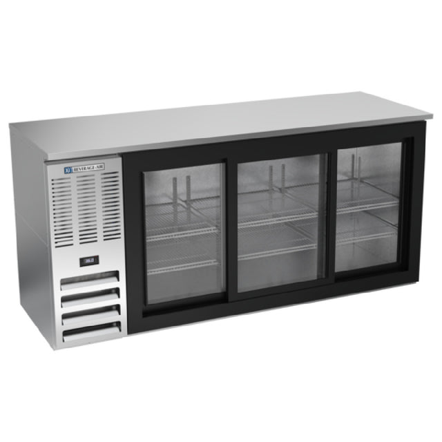 Beverage Air BBN72HC-GS-S - Refrigerated Back Bar Storage Cabinet, Three-section