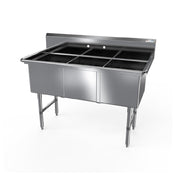 NBR Equipment 3SS-203014 Premium Sink Three-compartment 65-1/8"W X 35-1/2"D X 44-1/16"H Overall Size