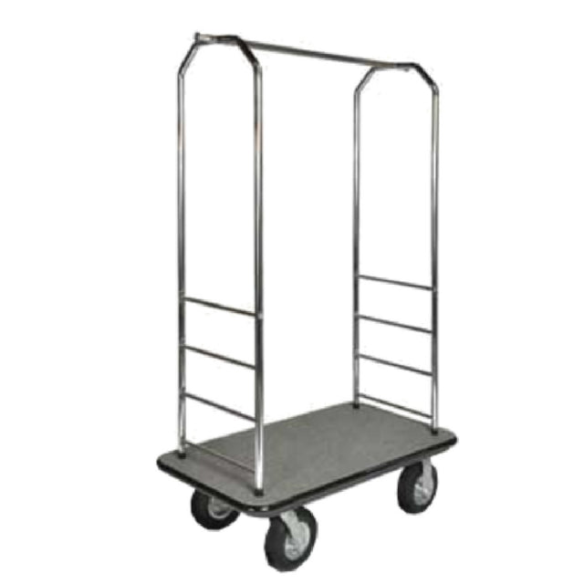 Central Specialties 2000BK-080-BLK Easy Mover™ Bellman's Cart 43"W X 23"D X 72-1/2"H 1" Tubular Chrome Frame