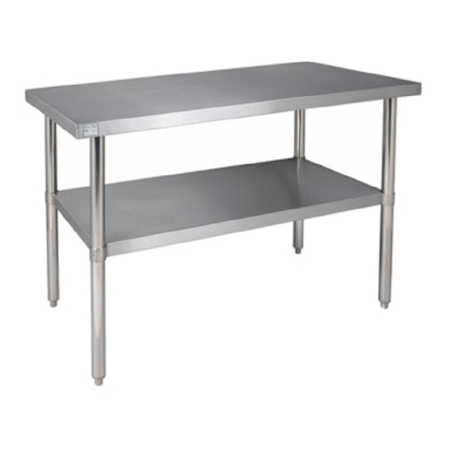 Klinger's Trading SG2472 Work Table 72"W X 24"D X 36"H 18/430 Stainless Steel Top