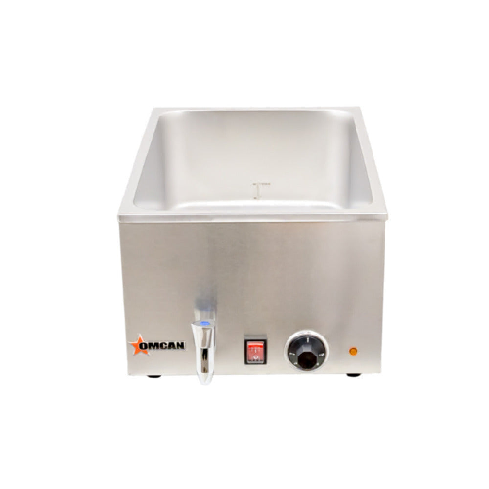 Omcan 19076 (FW-CN-0023) Food Warmer (2) 1/2 Size Pans Or (1) Full Size Pan