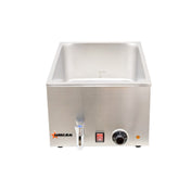 Omcan 19076 (FW-CN-0023) Food Warmer (2) 1/2 Size Pans Or (1) Full Size Pan